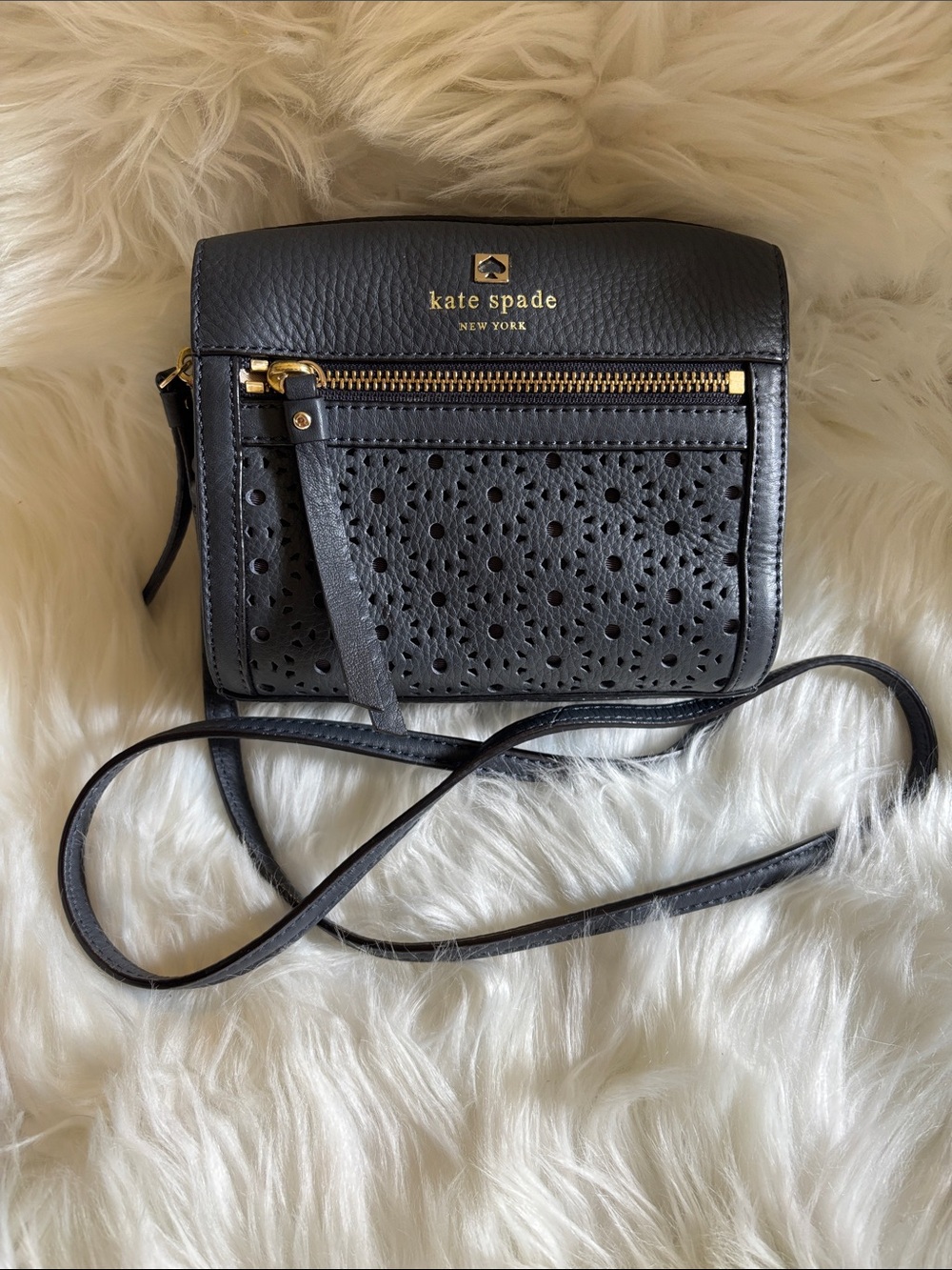 Kate Spade ♠️ New York LooLoo Perri Lane Bubbles leather crossbody bag
